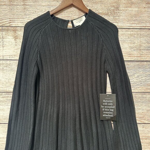 Pomander Place Womens Size S Black Ribbed Knit Sweater Adi Dress Long Sleeve - Picture 4 of 12